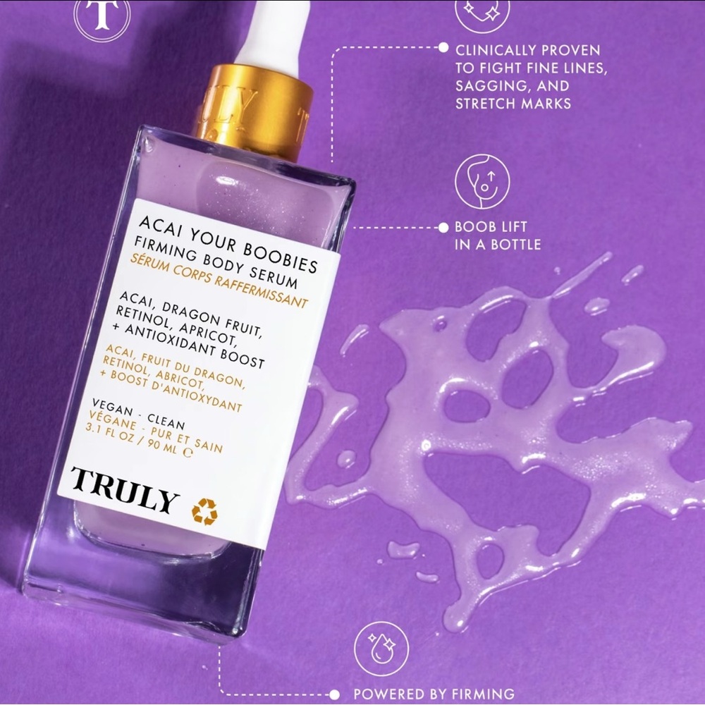 Truly Acai Your Boobies Firming Body Serum - Gold and White